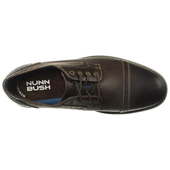 NWT Nunn Bush Overland Cap Toe Oxford Brown Chamois Leather Men’s 7M - Picture 5 of 7